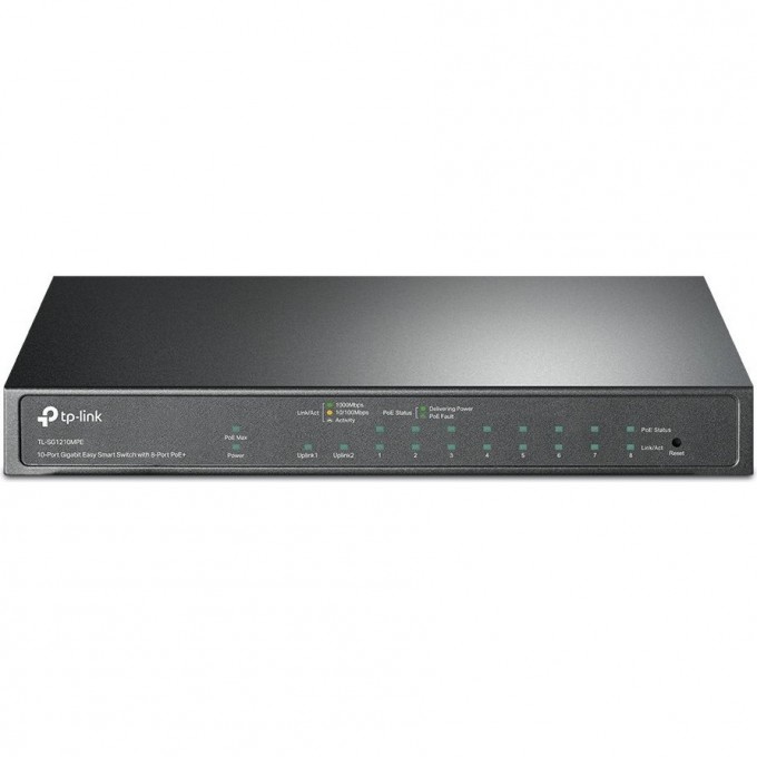Коммутатор TP-LINK 10-портовый с 8 портами PoE+ TL-SG1210MPE Коммутатор TP-LINK 10-портовый с 8 портами PoE+ TL-SG1210MPE