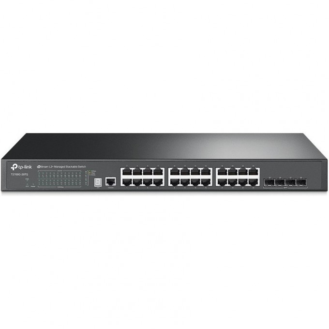 Коммутатор TP-LINK 24-портовый с 4 слотами SFP+ T2700G-28TQv2.20 Коммутатор TP-LINK 24-портовый с 4 слотами SFP+ T2700G-28TQv2.20