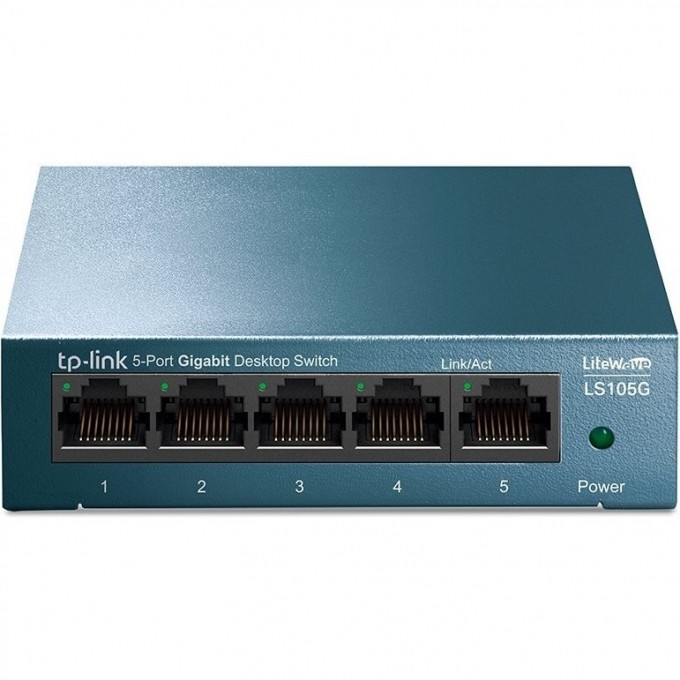Коммутатор TP-LINK 5-портовый 10/100/1000 Мбит/с LS105G Коммутатор TP-LINK 5-портовый 10/100/1000 Мбит/с LS105G