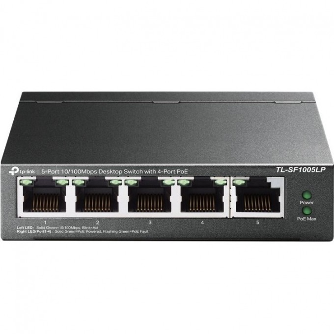 Коммутатор TP-LINK 5-портовый 10/100 Мбит/с TL-SF1005LP Коммутатор TP-LINK 5-портовый 10/100 Мбит/с TL-SF1005LP