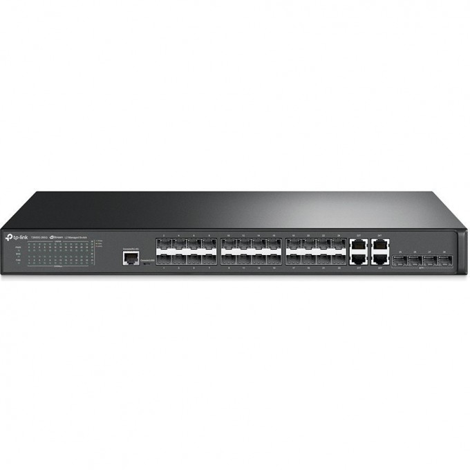 Коммутатор TP-LINK гигабитный на 24 SFP-слота и 4 SFP+ слота T2600G-28SQ Коммутатор TP-LINK гигабитный на 24 SFP-слота и 4 SFP+ слота T2600G-28SQ