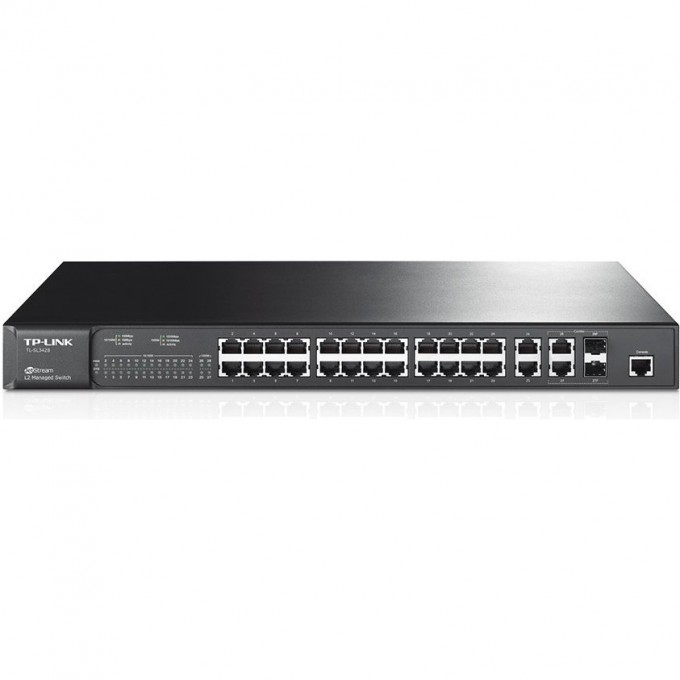 Коммутатор TP-LINK на 24 порта 10/100 Мбит/с и 4 гигабитных порта TL-SL3428 Коммутатор TP-LINK на 24 порта 10/100 Мбит/с и 4 гигабитных порта TL-SL3428