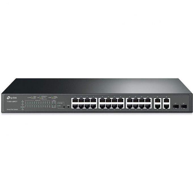 Коммутатор TP-LINK на 24 порта 10/100 Мбит/с T1500-28PCT Коммутатор TP-LINK на 24 порта 10/100 Мбит/с T1500-28PCT