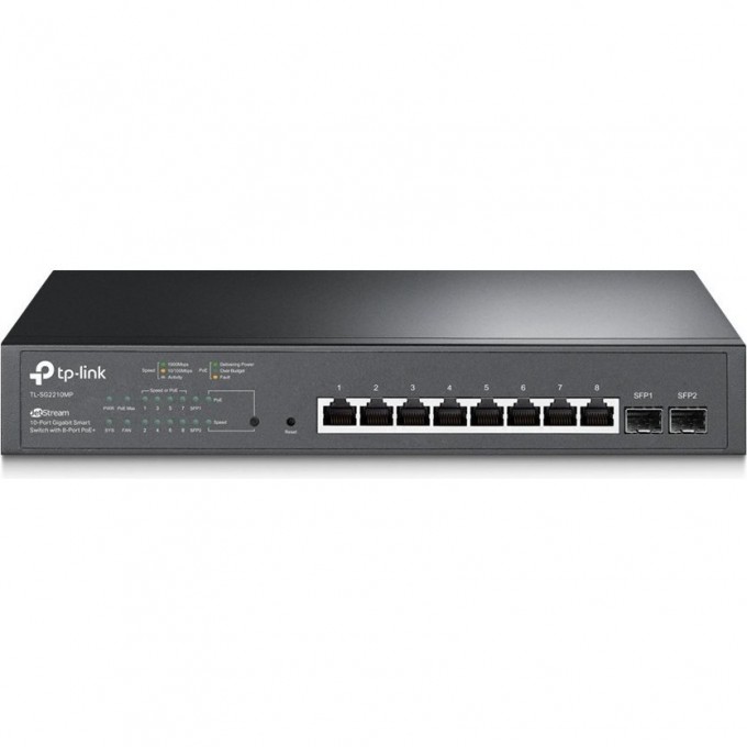Коммутатор TP-LINK на 8 портов PoE+ и 2 SFP-слота TL-SG2210MP Коммутатор TP-LINK на 8 портов PoE+ и 2 SFP-слота TL-SG2210MP