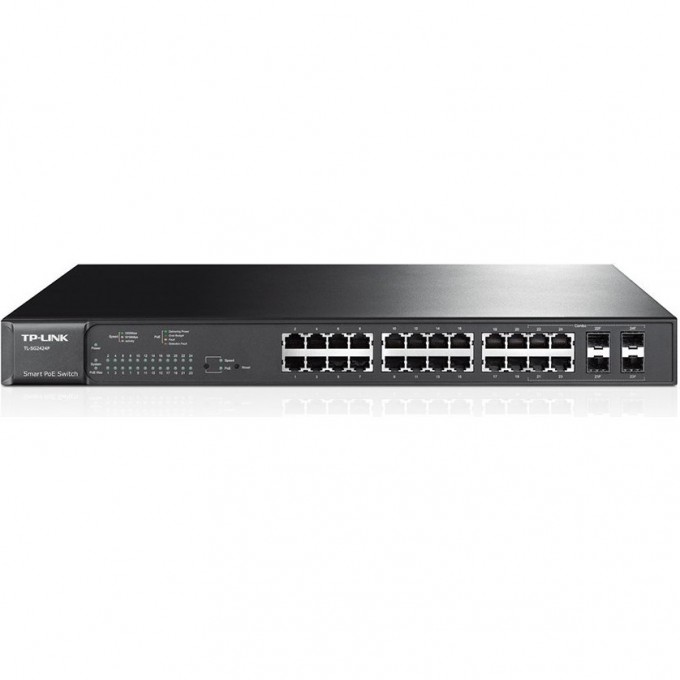 Smart-коммутатор TP-LINK с 24 гигабитными портами и 4 комбинированными разъемами SFP TL-SG2424P Smart-коммутатор TP-LINK с 24 гигабитными портами и 4 комбинированными разъемами SFP TL-SG2424P