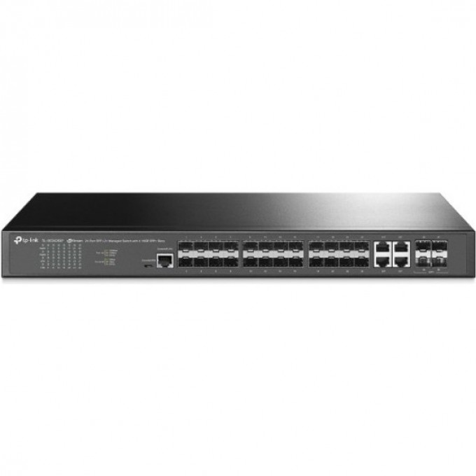 Управляемый коммутатор TP-LINK JETSTREAM уровня 2+ с 20 гигабитными портами SFP, 4 портами SFP+ и 4 комбинированными портами SFP/RJ45 SG3428XF Управляемый коммутатор TP-LINK JETSTREAM уровня 2+ с 20 гигабитными портами SFP, 4 портами SFP+ и 4 комбинированными портами SFP/RJ45 SG3428XF